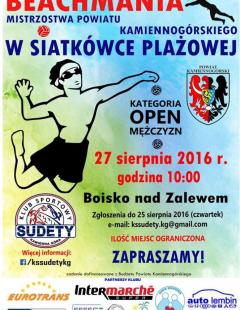 Beachmania - Mistrzostwa Powiatu Kamiennogórskiego w Siatkówce Plażowej