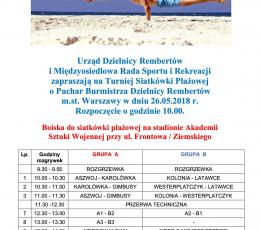 Turniej Siatkówki Plażowej o Puchar...