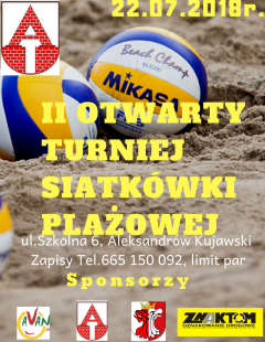 II Otwarty Turniej Siatkówki Plażowej