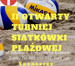 II Otwarty Turniej Siatkówki Plażowej