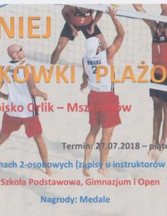 Turniej Siatkówki Plażowej - młodzieżowy