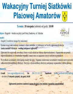 Wakacyjny Turniej Siatkówki Plażowej Amatorów