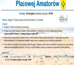 Wakacyjny Turniej Siatkówki Plażowej...