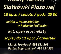 Nocny Turniej Siatkówki Plażowej