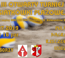 III OTWARTY TURNIEJ SIATKÓWKI PLAŻOWEJ