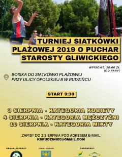Turniej siatkówki plażowej o Puchar Starosty Gliwickiego