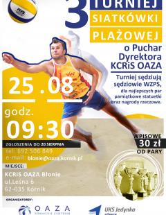 III Turmiej Siatkówki Plażowej  o Puchar Dyrektora KCRiS OAZA