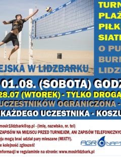 Turniej Siatkówki Plażowej o Puchar Burmistrza Lidzbarka
