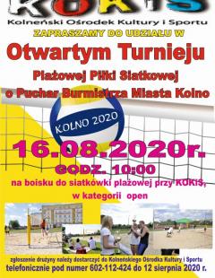 Otwarty Turniej Plażowej Piłki Siatkowej o Puchar Burmistrza Miasta Kolno