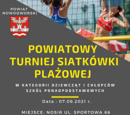 Powiatowy Turniej Siatkówki Plażowej