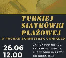 Turniej Siatkówki Plażowej o Puchar...