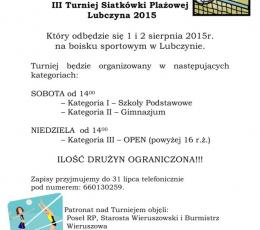 III Turniej Siatkówki Plażowej