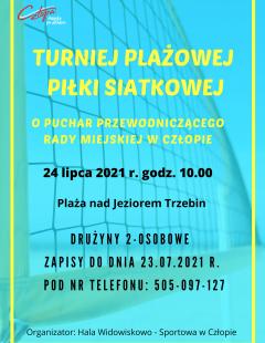 Turniej Plażowej Piłki Siatkowej o Puchar Przewodniczącego Rady Miejskiej w Człopie