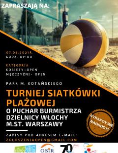 Turniej Siatkówki Plażowej o Puchar Burmistrza Dzielnicy Włochy