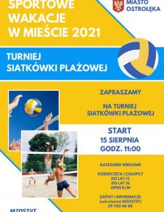 Wakacyjny Turniej Siatkówki Plażowej 2021