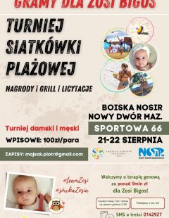Turniej Siatkówki Plażowej Mężczyzn dla Zosi Bigos