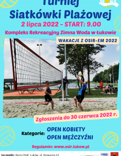 Turniej Siatkówki Plażowej - Wakacje z OSiR-em 2022