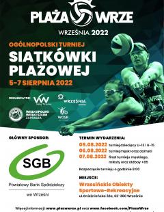 Plaża Wrze 2022 - turniej U13/U15